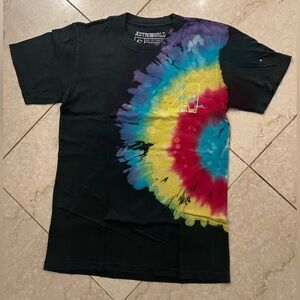 Black Travis Scott Astroworld 2019 Tie-Dye Short Sleeve Tee, men’s small
